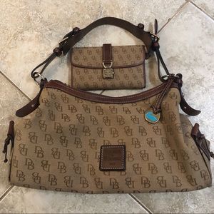Authentic Dooney & Bourke bag and wallet set